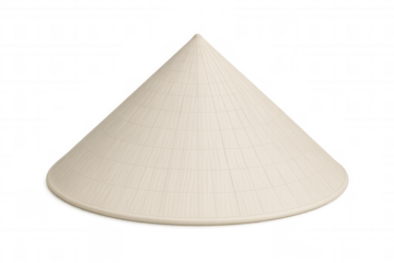 Traditional conical hat representing asian culture, isolated on a transparent background, perfect for travel and cultural projects