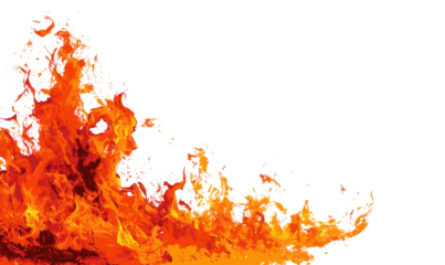 Fiery flames against a black background (1)