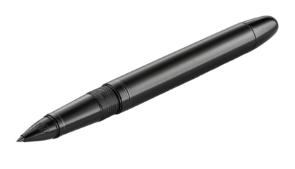 Sleek, black pen with a pointed tip