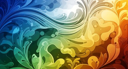 Vibrant Swirling Abstract Design.