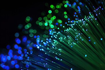 Optical fibers illuminated with vibrant light