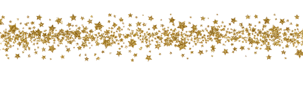 Gold-toned textured border with fragmented, glittering elements