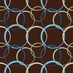 Fototapeta premium Regular seamless pattern with multicolored circles. Colorful circles as a background with a repeating pattern.