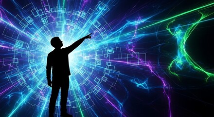 Silhouette Exploring a Virtual Reality Interface.