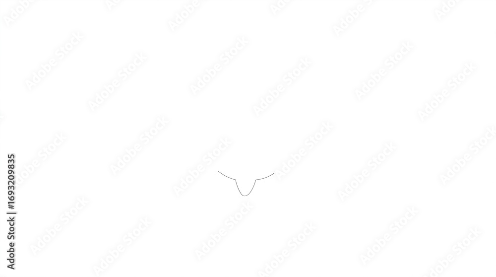 Aufkleber minimalist faint light gray wavy line on clean white background. subtle abstract curve design elemen