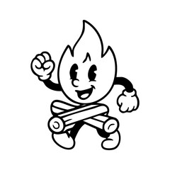 Simple outlined face with circular glasses icon