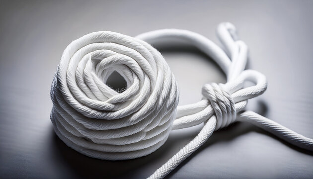 Gorgious Twine Strong White Rope With Knot