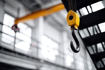 Industrial crane hook in a factory (2)