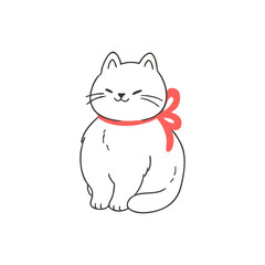 Doodle of classic alarm clock, black lines, white background