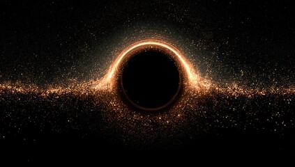 Black hole with glowing accretion disk