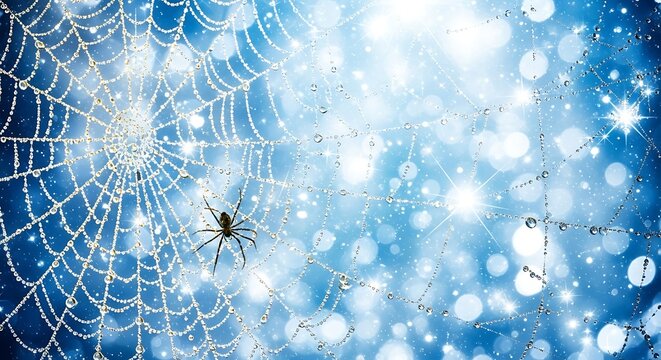 Spider Web in the Dewy Morning.