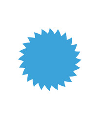 Vibrant blue starburst graphic element perfect for bold marketing and design accents