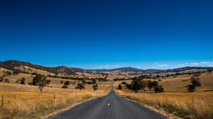Fototapeta premium Open road through rural landscape