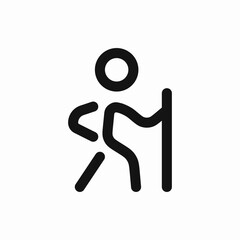 hiking person icon sign vector
