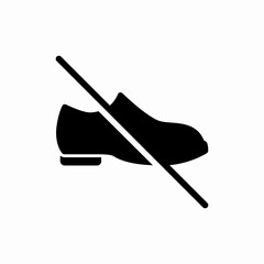 shoes prohibited icon sign vector