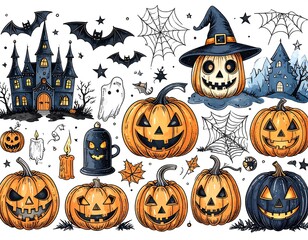 Halloween themed illustrations