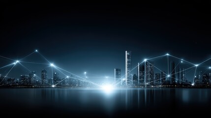 Connected Cityscape: Network, Technology, Future, Buildings