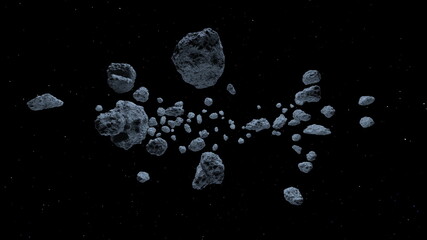 隕石　3DCGレンダリング