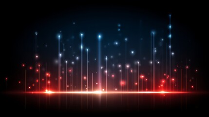 Dark background with a bright red and blue line. The line is made up of many small dots