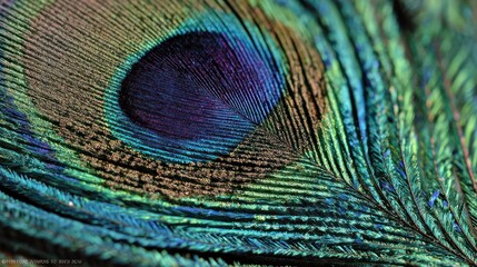 Obraz premium Peacock feather close up