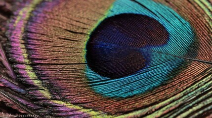 Obraz premium Peacock feather detail closeup