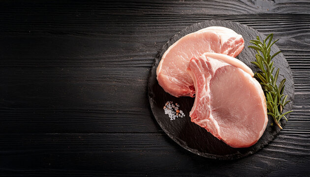 Raw Pork Chops With Bone