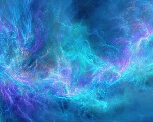 Abstract Colorful Nebula in Space
