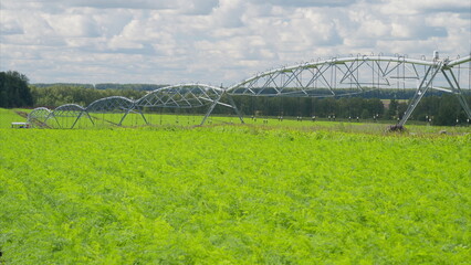 The Green Field Irrigation System enhances agricultural landscape and production efficiency