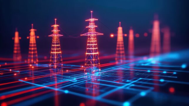Power Grid Digital Network | Energy Transmission Tech
