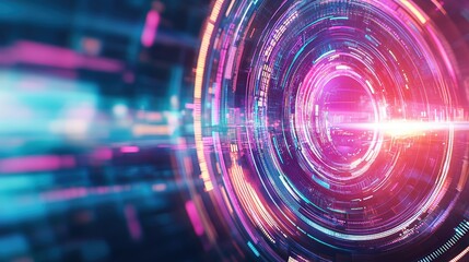 Abstract Technology Background: Futuristic Data Flow