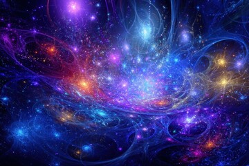 Fototapeta premium Abstract Colorful Cosmic Space Art