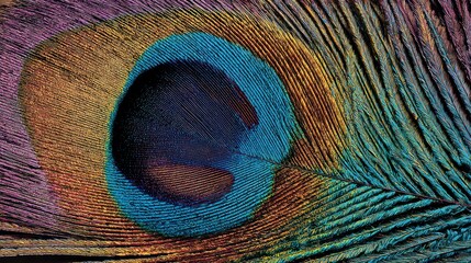 Obraz premium Peacock feather detail close up