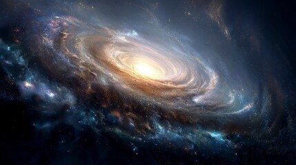 Fototapeta premium Spiral galaxy stunning space