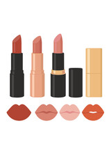 Obraz premium Lipstick shades, beauty products, cosmetics, makeup, fashion, glamour, beauty essentials, and lips