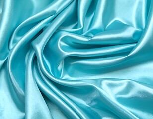 Obraz premium Smooth, flowing turquoise fabric