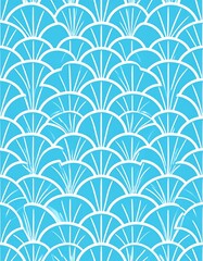 Seigaiha Fan Wave Japanese Pattern Background