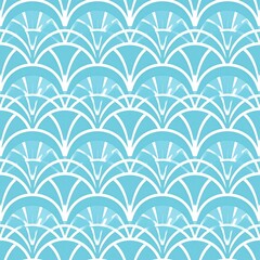 Seigaiha Fan Wave Japanese Pattern Background
