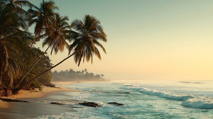 Tropical beach sunrise