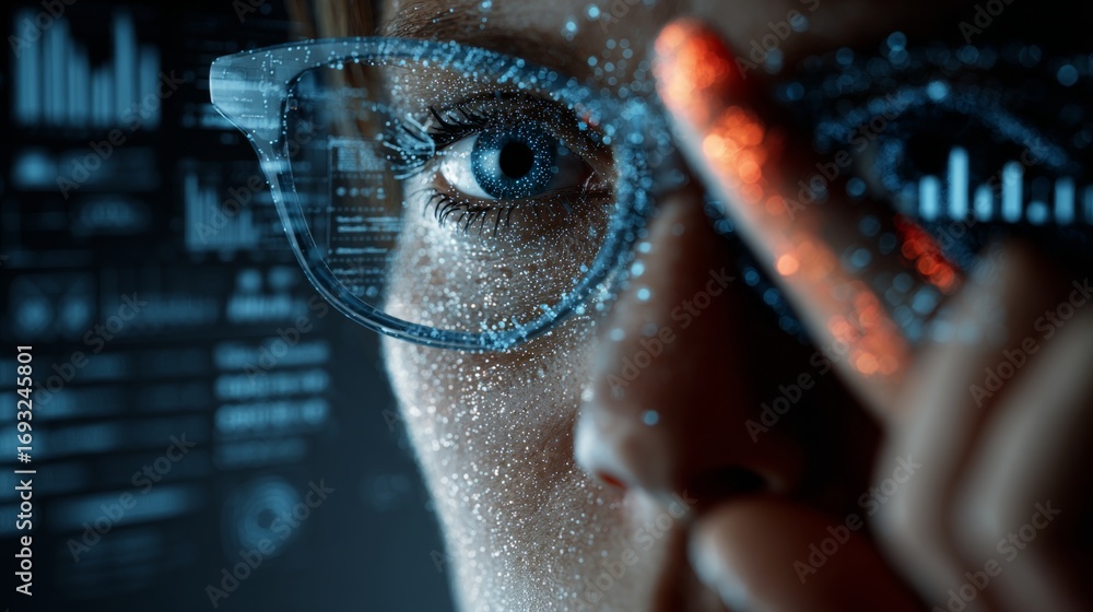 Fototapete illuminating insight: the role of symbolic ui in big data. financial report. symbolic interaction: t