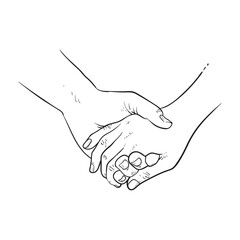 hand holding sketch