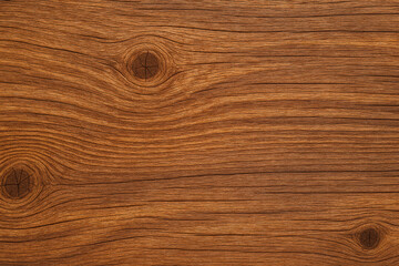 Close-up of brown wood texture with natural grain and knots