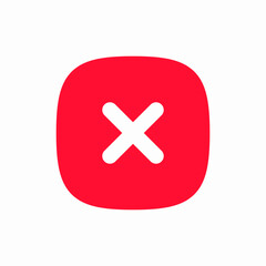 Obraz premium delete button square icon sign vector