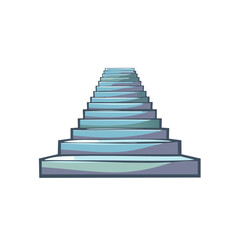 Ascending staircase, reaching upwards, endless steps, a path to success, abstract digital art