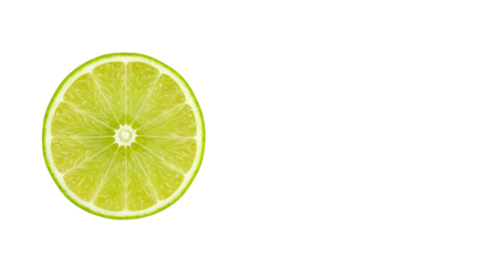 Vibrant Green Lime Slice on a Black and Stylized Horizontal Green Background