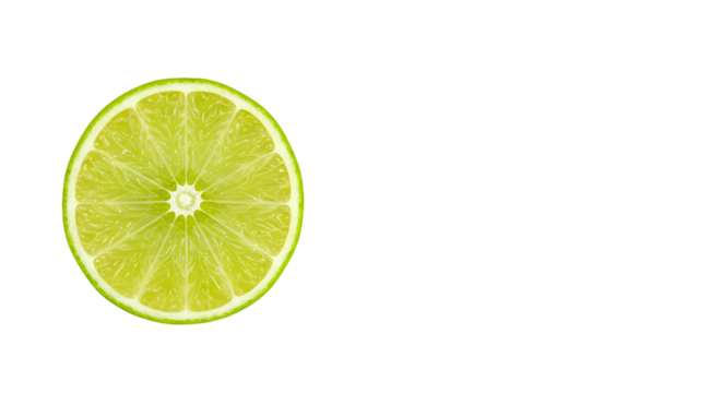 Vibrant Green Lime Slice on a Black and Stylized Horizontal Green Background - Powered by Adobe