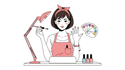 Professional hairstylist with scissors and hair dryer ready to create stylish haircuts and blowouts in a modern salon setting