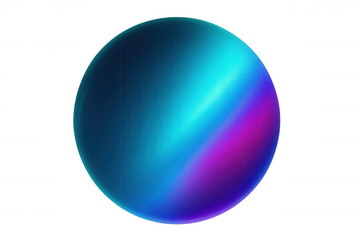 Obraz premium Gradient sphere transitioning from deep blue to vivid purple, offering sleek design element with transparent background for digital creative projects
