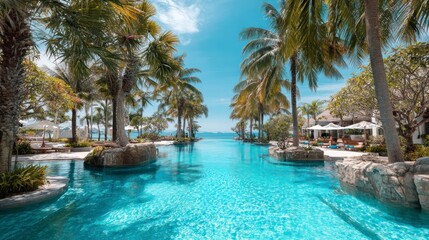 Tropical poolside paradise