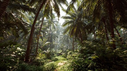 Obraz premium Tropical rainforest path
