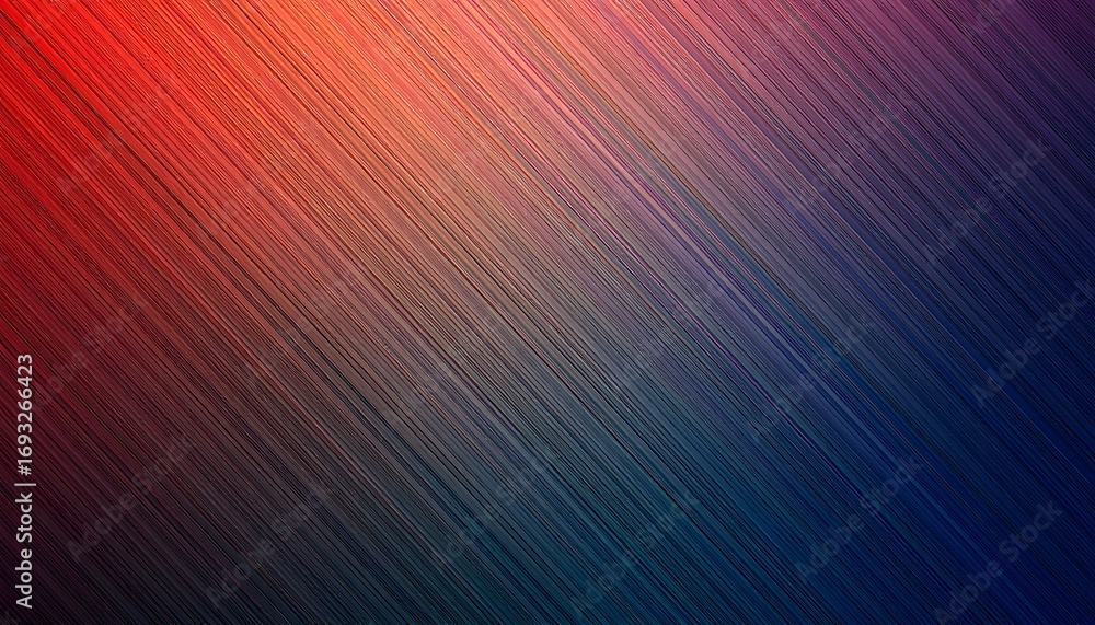 Poster abstract background with diagonal lines and gradient color transition from red to blue.